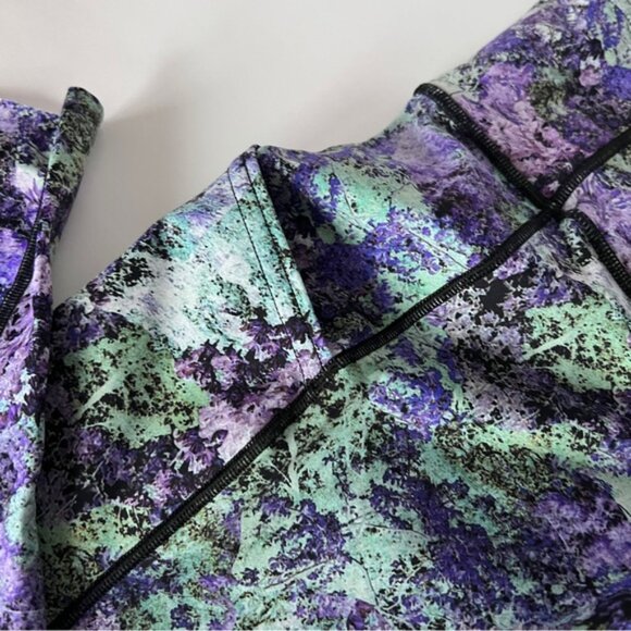 Lululemon Fast & Free Crop II Nulux 19"Vivid Vision Multi Black Size 6 - Picture 10 of 16